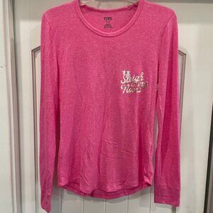 Pink Victoria’s Secret Sleepwear Top/Bottom Holiday Sleigh My Name Medium